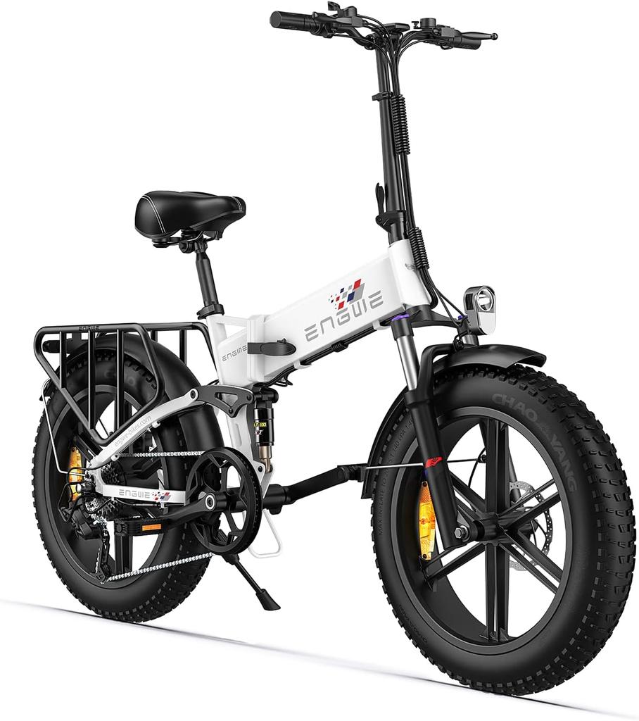 ENGWE folding electric bicycle, 48V 13Ah battery, 20-inch tires, 250W motor, range up to 120 kilometers.ENGINE X