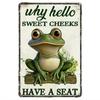 Tin Sign Why Hello Sweet Cheeks Have A Vintage Wall Decor Funny Retro Metal Poster for Kitchen Bathroom Bar Garage Home Office B