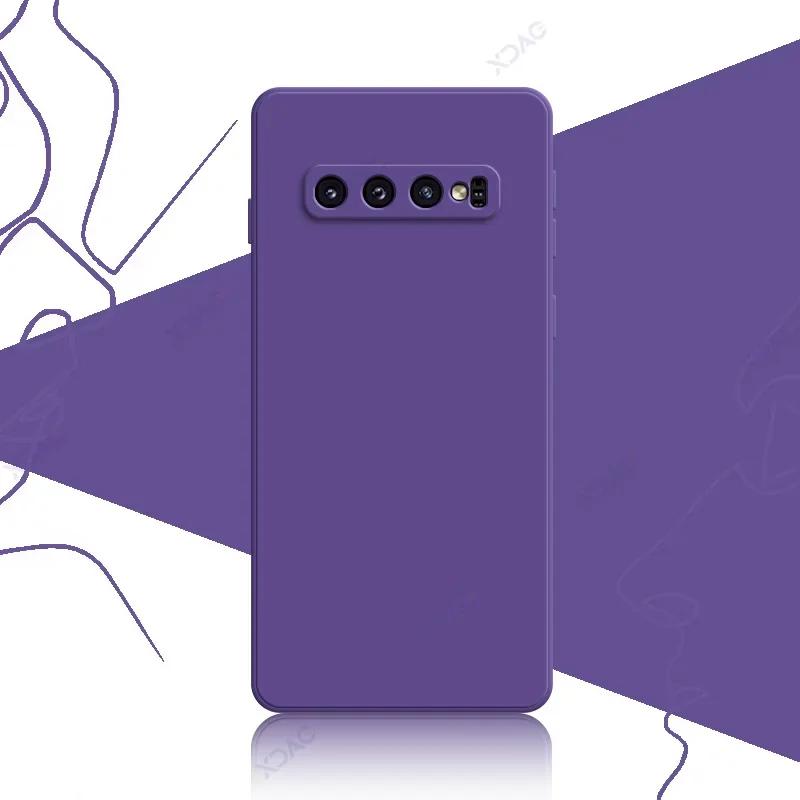 Роскошные квадратные жидкие силиконовые чехлы для Samsung Galaxy S10 Plus S10E SamsungS10Plus мягкий чехол для телефона водонепроницаемый корпус