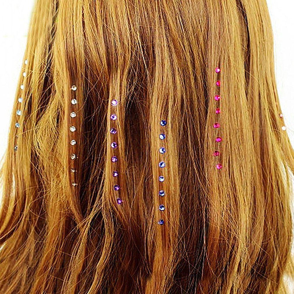 2 Bags Hair Styling Hairdressing Hairdo Supplies Hair Dress Accessories Hot Drilling Crystal