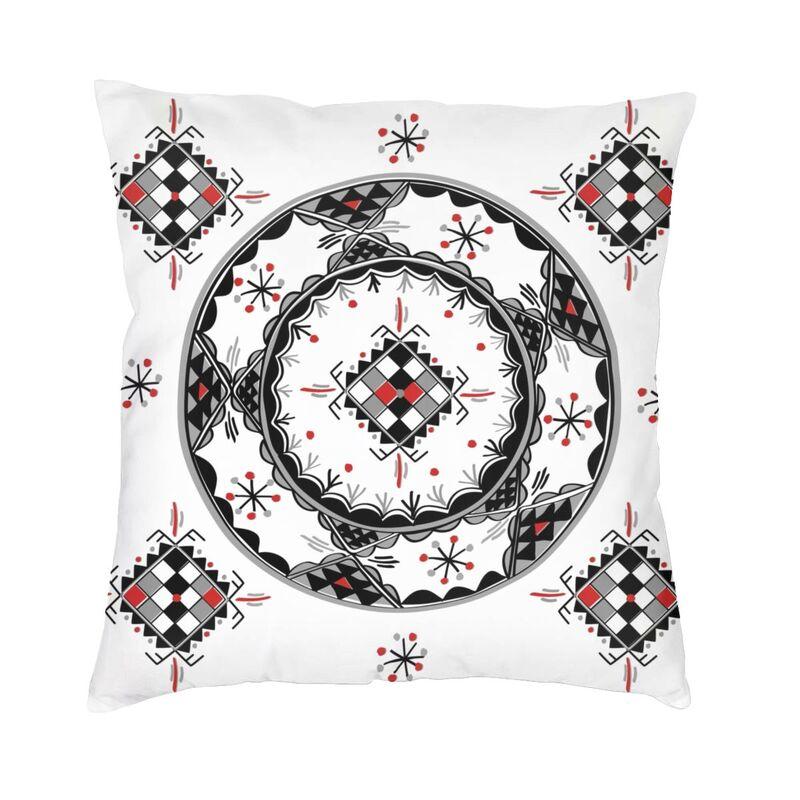 Amazigh Kabyle Berber Motifs Throw Pillow Case Bedroom Decoration Morocco Africa Geometric Cushion Cover Sofa Chair Pillowslip