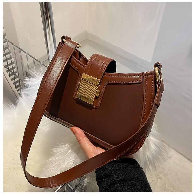 Осень и зима ретро маленькая сумка 2025 новая простая женская сумка повседневная сумка-мессенджер текстурная на плечо подмышку квадратная сумка