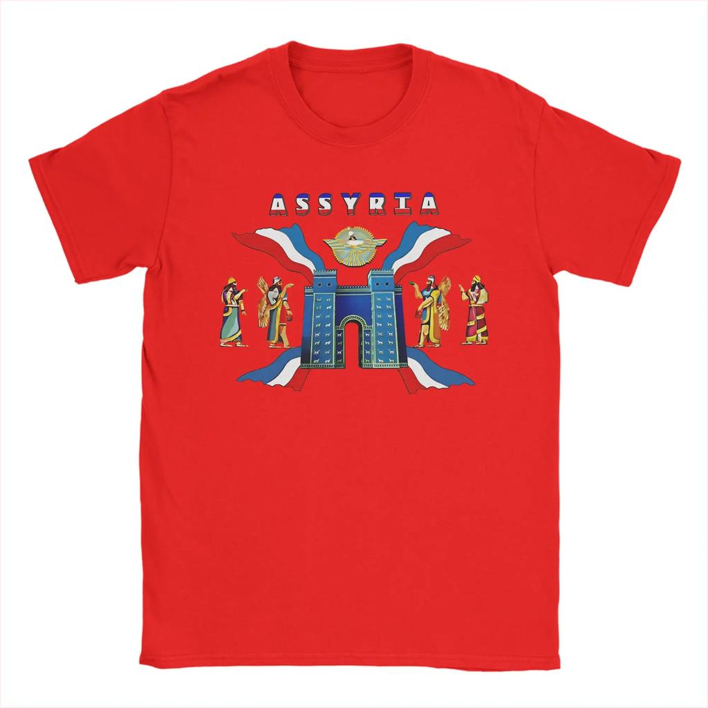 Assyrian Flag Unisexs T Shirt Fashion Tees Short Sleeve Round Neck Tshirts Pure Cotton New Arrival Clothes
