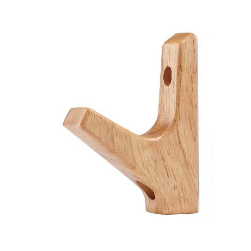 Настенный держатель-подставка из массива дерева для гуциня и крючок для аксессуаров