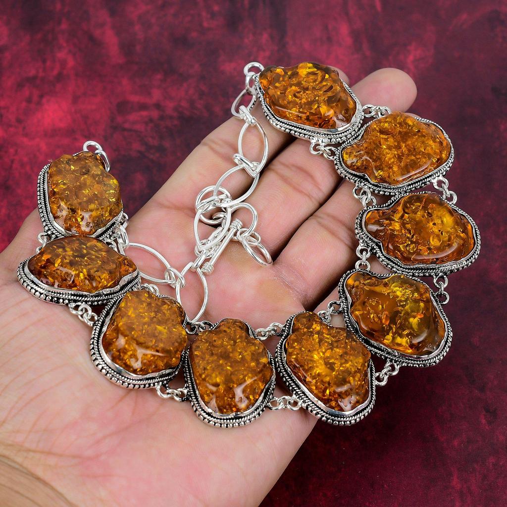 Ювелирные изделия из браслета и ожерелья из чистого серебра 925 пробы из балтийского янтаря, комплект ювелирных изделий ручной работы, красивые украшения из драгоценных камней из натурального янтаря для женщин