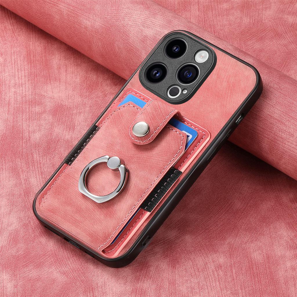 PU Leather Magnetic Card Wallet Ring Holder Phone Case for iPhone 15 14 Plus 13 12 11 Pro XSMAX for Samsung S23 S22 S21 Ultra Plus A05 A14 A54 A13 A53