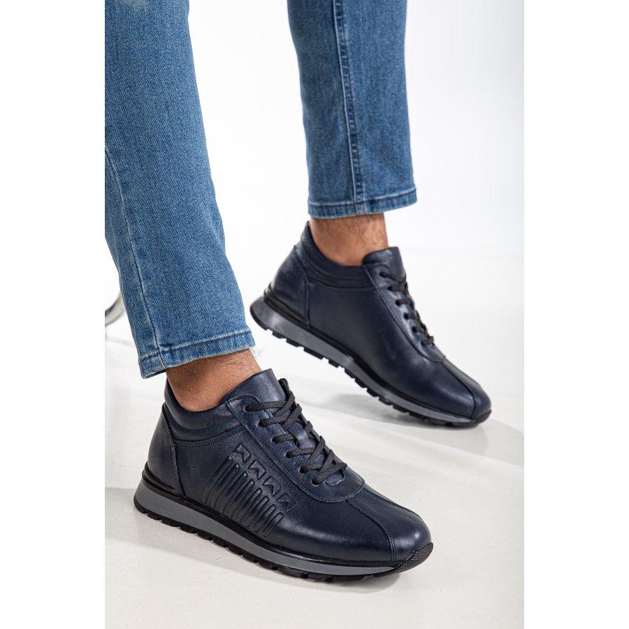 Мужская повседневная спортивная обувь из натуральной кожи, кроссовки