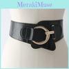 Elegant Womens Leather Waist Belt For Dress And Coat With Elastic Stretch And Cshaped Buckle