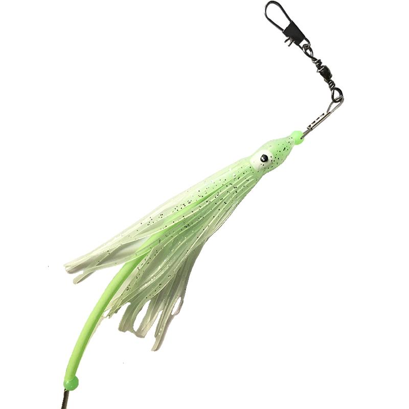 Крючки-стрингеры для морской рыбалки с наживкой Светящаяся в темноте наживка в виде кальмара с 5 крючками Крючки-стрингеры с проволокой Осьминог