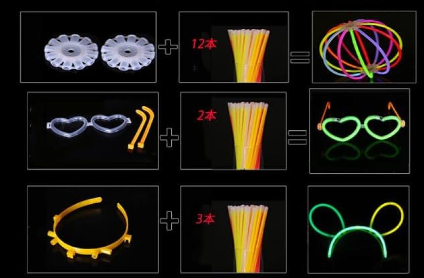 [ЛОЖЬ] 50100 штук флуоресцентных браслетов, Светящиеся браслеты для детей и взрослых, 85 цветов, Светящиеся браслеты с соединительными элементами, Светящиеся