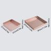 Nonstick Carbon Steel Cake Mold Champagne Multifunction Pizza Baking Tray Heat Resisting Easy Clean Square Baking Pan Home