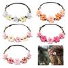 Braided Wreath Floral Garland Handmade Flower Headbands Girl Wedding Hair Accessories  Outdoor