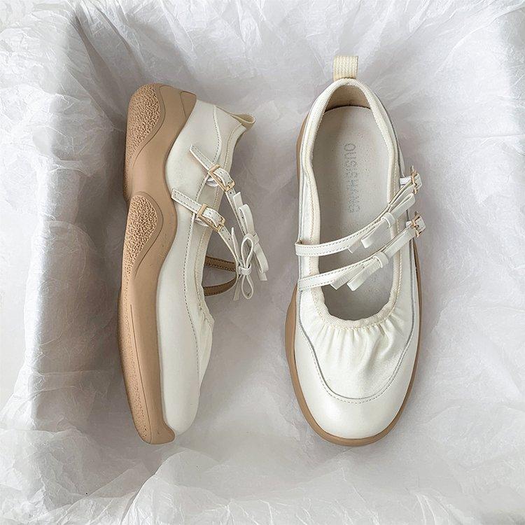 Серебряные туфли Мэри Джейн для женщин, кроссовки, новая мода, повседневная обувь с пряжкой на ремне и бантом, мягкие кожаные туфли на платформе для ходьбы