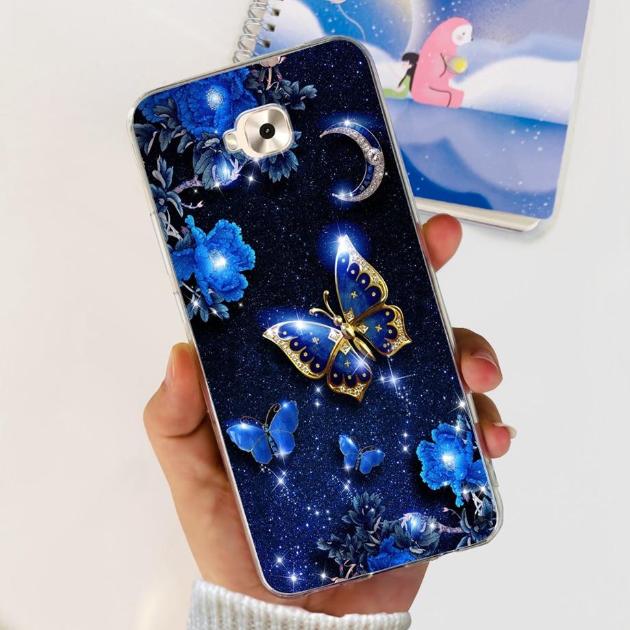 Soft TPU Slim Capa For ASUS ZENFONE ZOOM S ZE553KL Case ASUS ZENFONE 4 SELFIE ZD553KL Back Cover Transparent Cow Print Lion Etui