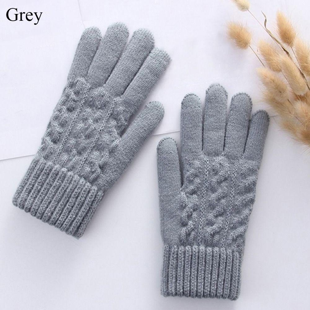 Windproof Cycling Driving Gloves Touch Screen All Finger Gloves Daily Short Mittens Winter