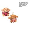 2Pcs Mini Plaid Bear Ornaments Christmas Tree Hanging Decor Cute Bear Keychain Festive Xmas