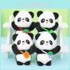 Charming Strawberry Panda Plush Keychain Premium Mink Fur Adorable Animal Backpack Charm