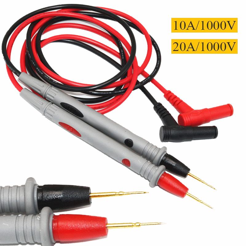 20A 1000V мультиметр тестовые головки игольчатый штифт цифровой мультиметр головка проволочная ручка комплект кабелей мультиметр вольтметр силиконовый тестер комплект