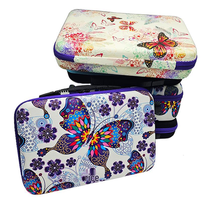 Набор для алмазной живописи своими руками: Воронка, Ручка для страз, 60 бутылочек для хранения, 30 ячеек для хранения, Сумка с бабочкой