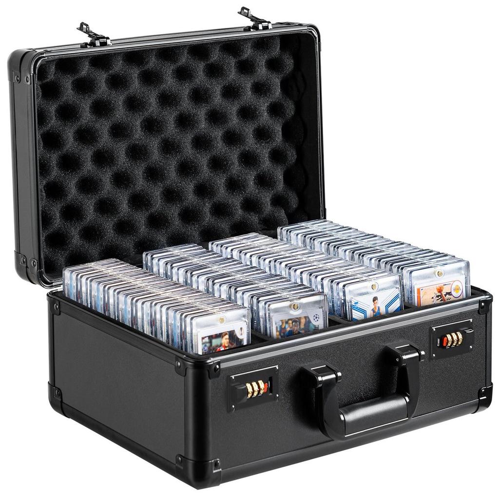 108 PSA Graded Card Storage Box 4 Slots Sports Card Holder Case Coded Lock