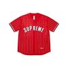 Supreme Унисекс Бейсбольная майка в полоску со стразами SUP-SS22-920