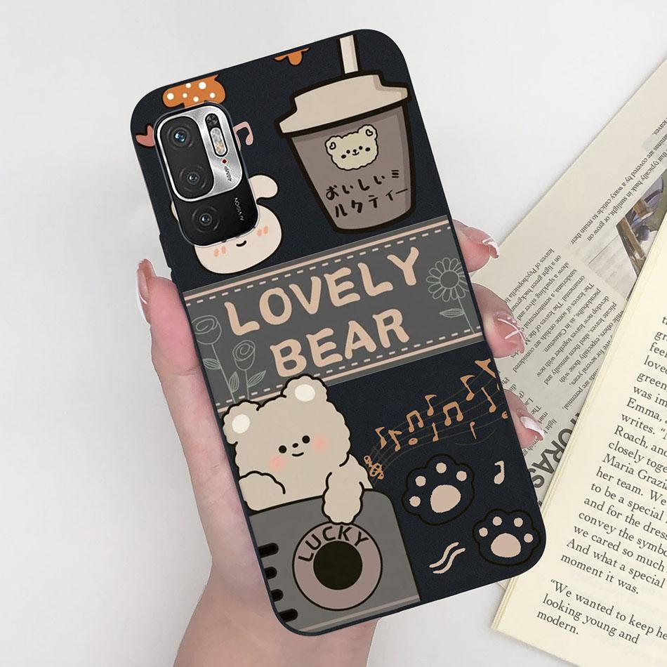 For Xiaomi Redmi Note 10 10T 11 SE 5G Case Pilot Cartoon Pattern Soft Silicone Back Cover For Xiaomi Poco M3 Pro 5G New Bumper