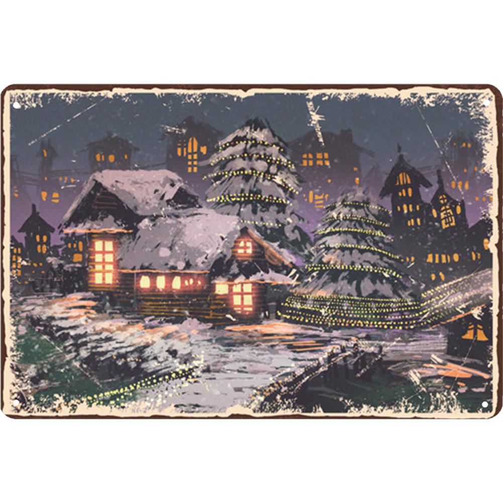 Металлическая жестяная вывеска с Рождеством, металлическая оловянная табличка с изображением лося, снежинки, железная живопись, украшение для домашнего бара, кафе, паба, настенные художественные тарелки