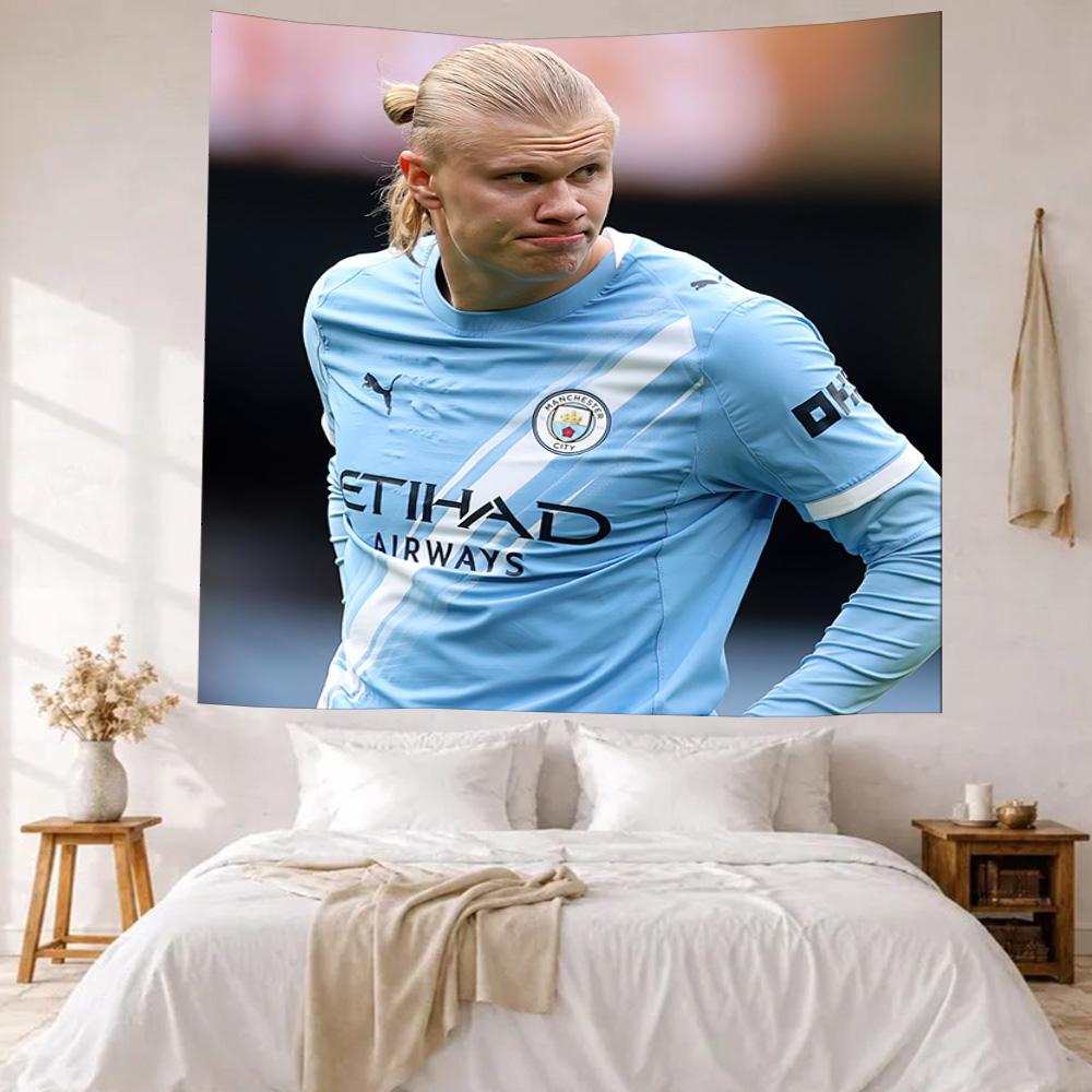 Haaland Stadium Wall Decor Tapestry Art For Pet Memorial Birthdaywedding Party Backdrop Family Gift