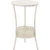VidaXL Bistro Table Vintage Style Round Metal 40 X 70 Cm White