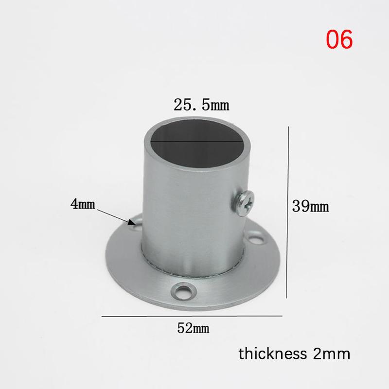 Stainless Steel Flange Seat For Wardrobe Curtain Cloth Rod Seat Round Tube Seats Bracket Household Furniture Hardware Towel Tube Holder
