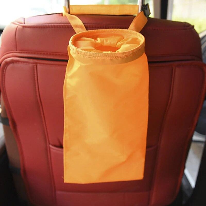 Hot Sale 1Pcs Auto Dustbin Garbage Rubbish Storage Container Hang Litter Bag Waste Bin Car Seat Back Trash