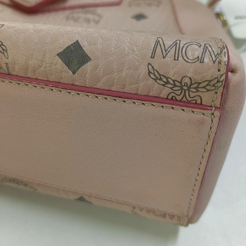 [Pre-Owned] Essential Visetos Original Leather Crossbody Bag Small Pink - Good #U1957U