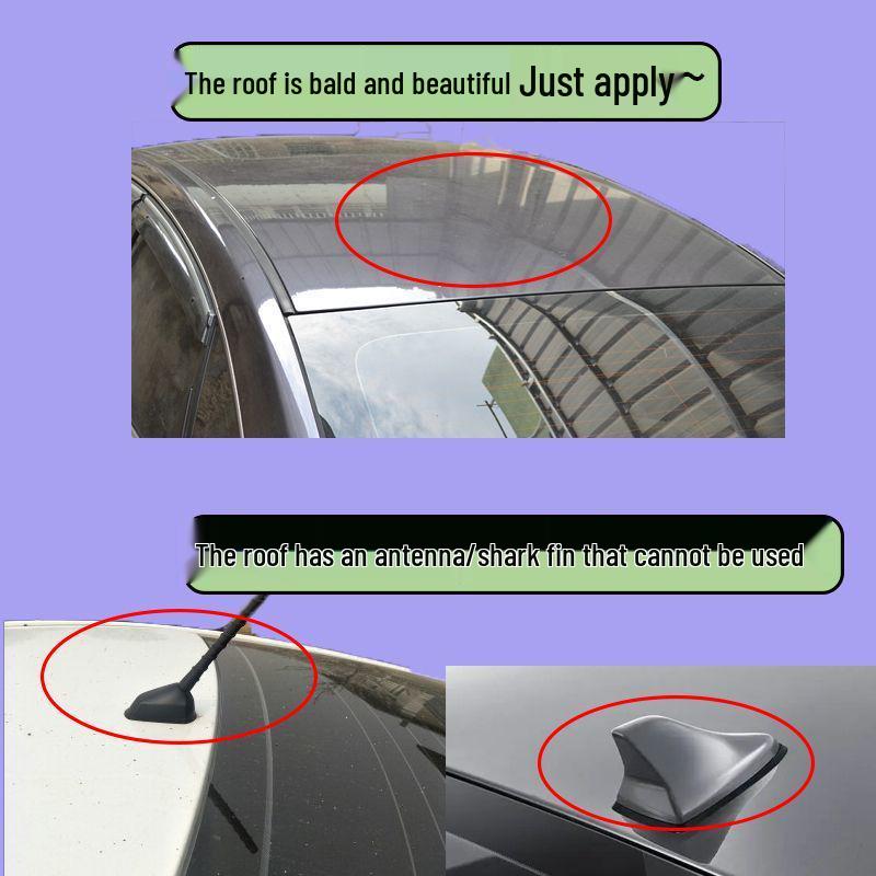 Разноцветный плавник акулы, автомобильная антенна на солнечной батарее, свет на крыше с магнитным хвостовым крылом