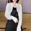 1 dona Moda Ochiq Ishlovli Yupqa Toplar Trikotaj Kardigan Uzun Yengli Bir Rangli Vintage Trikotajlar