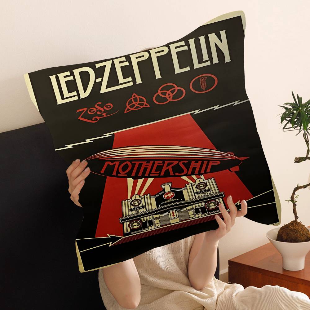 Подушки L-Led Z-Zeppelin Наволочки Мультяшные Декоративные для Дивана Дома Двусторонняя Печать Короткий Плюш Милая Наволочка