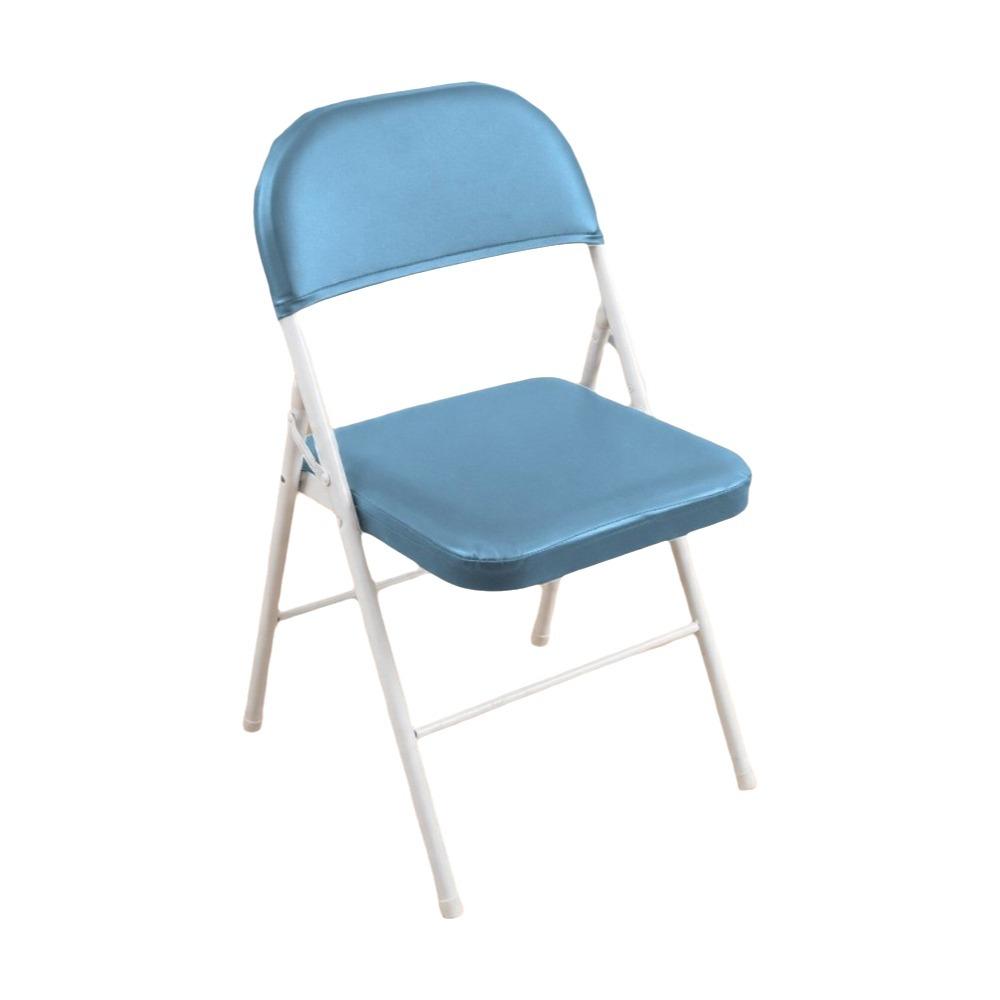2PCS PU Leather Split Chair Cover Removable Seat and Back Cover Folding Chair Cover Outdoor Wedding