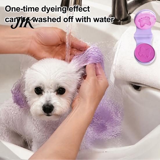 Washable Cat Grooming Supplies Pet Temporary Hair Chalk Dye, Dog Color Powder, Quick Makeover Powder Gentle Makeup, 6 Colors for Cosplay Halloween