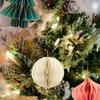 Mini Christmas Tree Pendant Paper Christmas Tree Honeycomb Ball Creative   Baby Shower