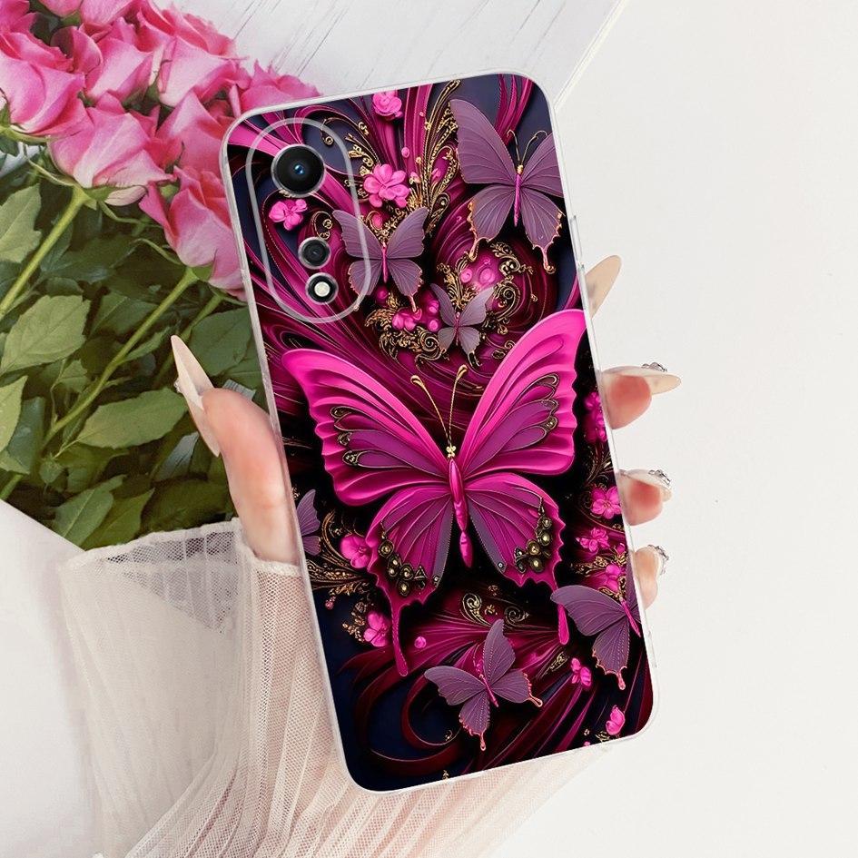 For OPPO A58 4G 5G Case CPH2577 Fashion Butterfly Soft Silicone Clear Phone Case For OPPO A78 CPH2565 CPH2483 A 78 A 58 TPU Capa