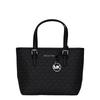 Michael Kors Сумка-тоут Jet Set с монограммой, винтаж, ПВХ, женская, черная 35T9STVT0B-BLACK