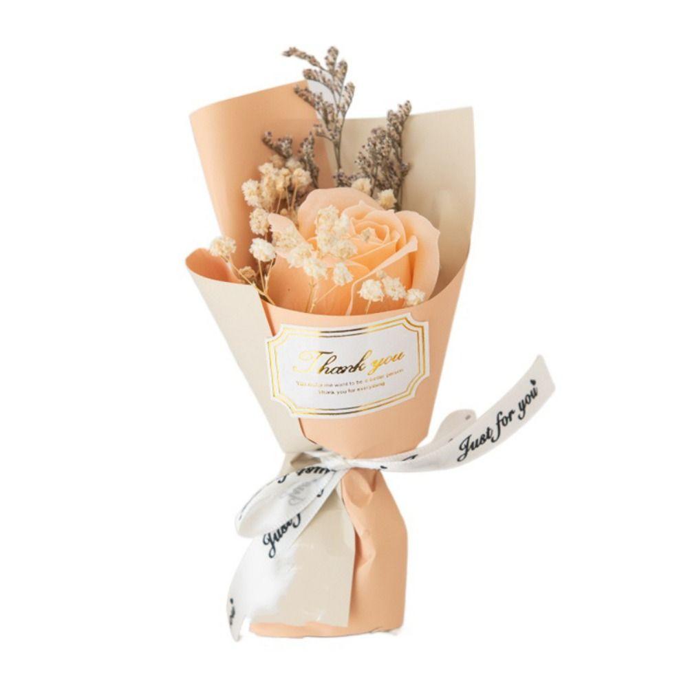 Creative Decorative Soap Rose Flowers Lifelike Simulation Sunflower Soap Flower Romantic Artificial Rose Bouquet Photo Props