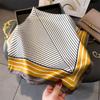 Korean Version Of Simple Printed Scarf Square Scarf 70Cm Women'S Versatile Shawl Imitation Silk Professional Scarf Silk Scarf