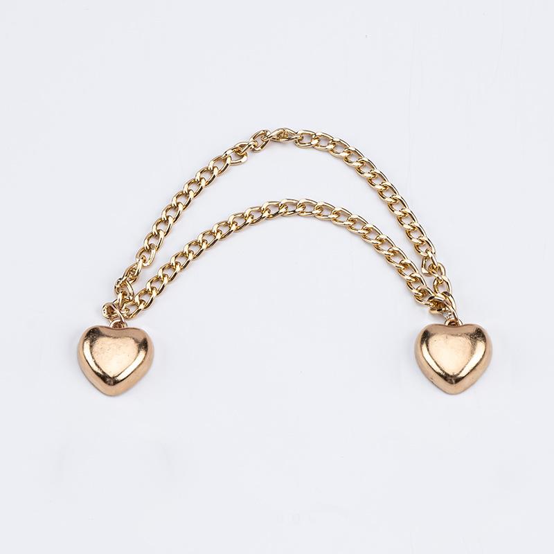 Многофункциональная магнитная клипса для одежды с цепочкой, металлическая клипса-пуговица, фиксатор для одежды, шарфа, манжет брючин, магнитная брошь-пин