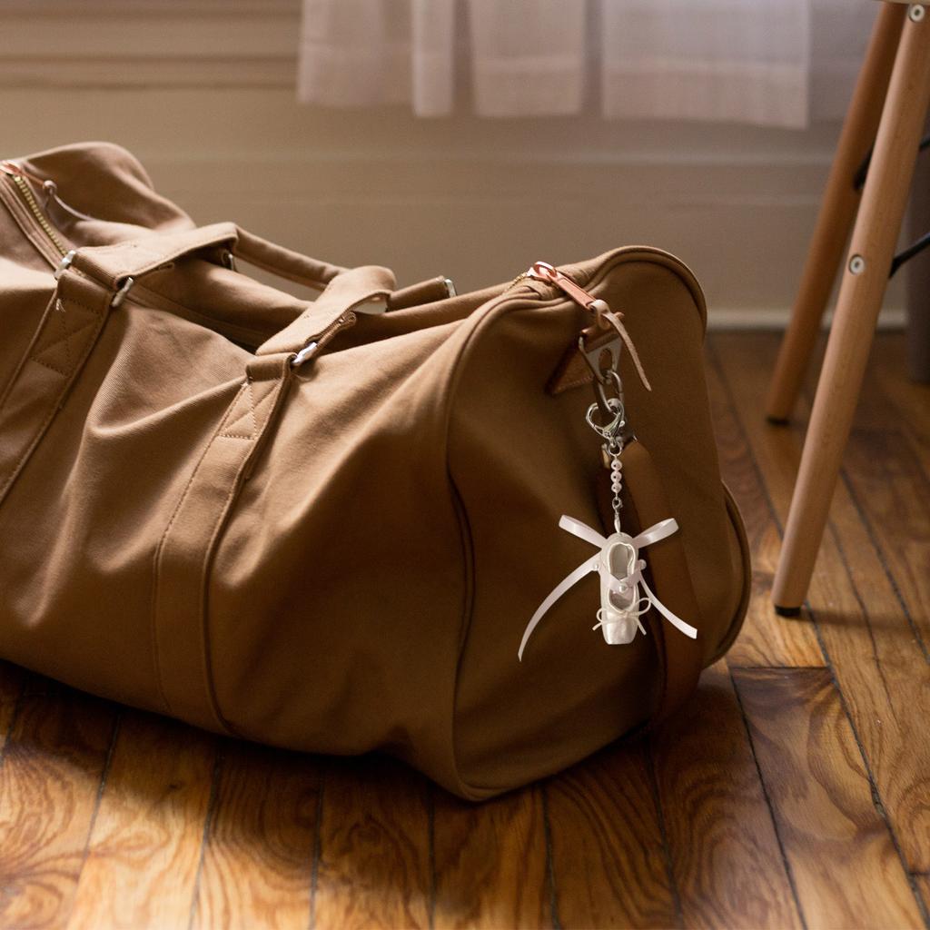 Ballet Shoe Keychain Pendant Sweet Bowknot Charm Dance Shoes Hangings Ornament Keyring Backpack Decoration for Women Gir