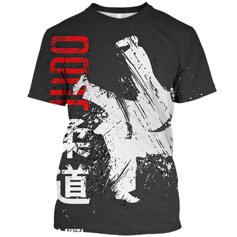 3D Taekwondo Judo Printing T Shirt Children Fashion Sports Short Sleeves Men Summer Gym Clothing Harajuku Tee Shirts Cool Tops