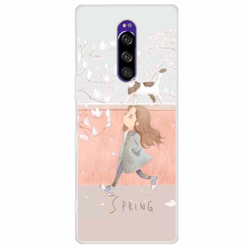 Чехол для Sony Xperia 1 Роскошные Животные Прозрачная Крышка для Sony Xperia1 XZ4 SO-03L SOV40 J8110 J9150 J8170 Корпуса Чехлы для Телефона