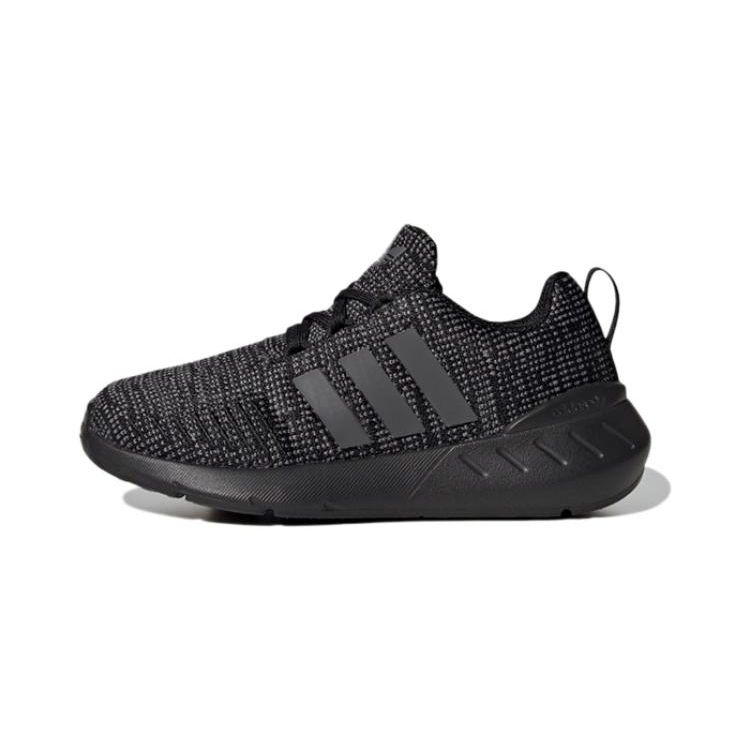 Adidas Swift Run 22 Little Kid Black Grey Kids Sneakers Core-Black Grey-Five Cloud-White GY3008