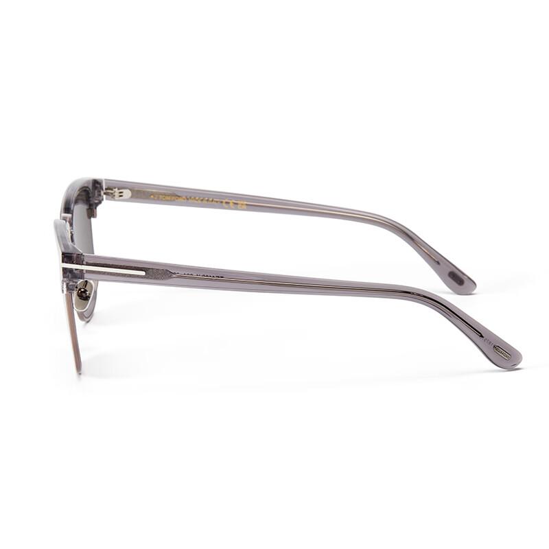 TF Mirror Leg Striped Design Rectangular Sunglasses Unisex sunglasses Gray TF1139K5620A