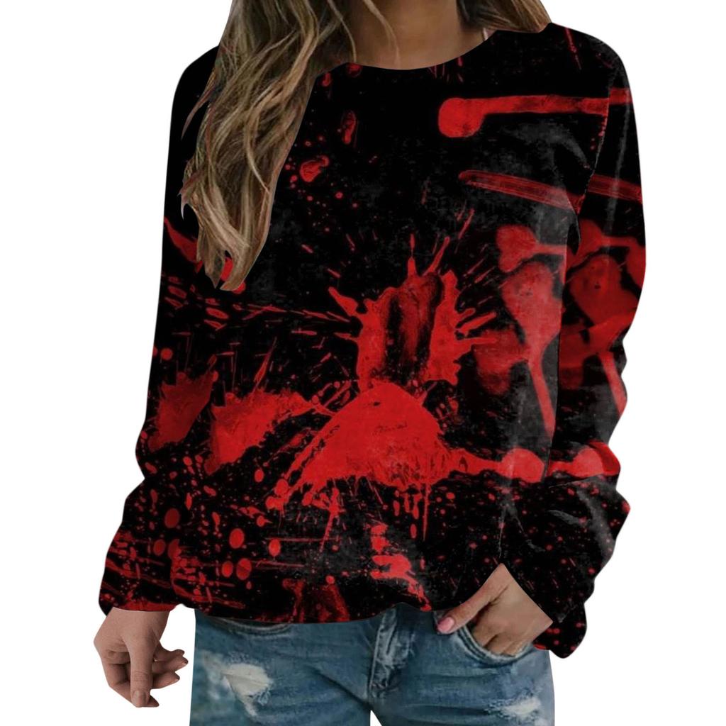 Terror Blood 3D Print Толстовки с капюшоном на Хэллоуин Женская мода Уличная одежда Толстовки Y2k Большие свитера Топы Женская одежда