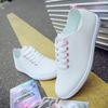 2024 Women's White Soft Leather Casual Sneakers: Spring & Autumn Fashion, Comfortable Soft Sole